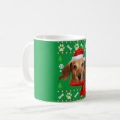 Dachshund Dog Ugly kerst Koffiemok (Voorkant links)