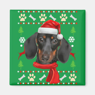 Dachshund Dog Ugly kerst Magneet