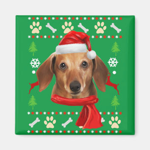 Dachshund Dog Ugly kerst Magneet