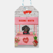 Dachshund Dog Valentijnsdag Kissing Booth Cadeaulabel (Voorkant)