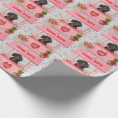 Dachshund Dog Valentijnsdag Kissing Booth Cadeaupapier (Hoek)