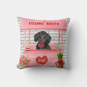 Dachshund Dog Valentijnsdag Kissing Booth Kussen