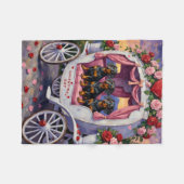 Dachshund Dog Valentine's Day Fleece Deken (Voorkant (Horizontaal))