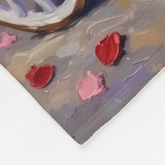 Dachshund Dog Valentine's Day Fleece Deken (Hoek)