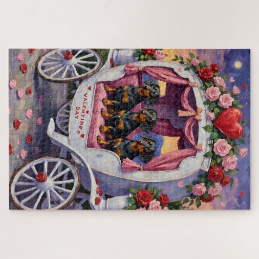 Dachshund Dog Valentine's Day Legpuzzel (Horizontaal)
