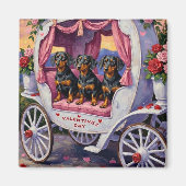 Dachshund Dog Valentine's Day Magneet (Voorkant)