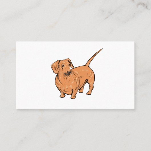 Dachshund Dog Visitekaartjes (Voorkant)