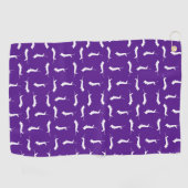 Dachshund Dog-vormen Afdrukpatroon Wiener Dog Art Golfhanddoek (Horizontaal)