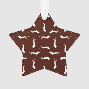 Dachshund Dog-vormen Afdrukpatroon Wiener Dog Art Ornament