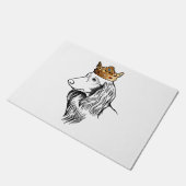 Dachshund Dog Wearing Crown Deurmat (Schuin)