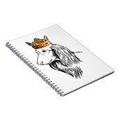 Dachshund Dog Wearing Crown Notitieboek (Rechterzijde)