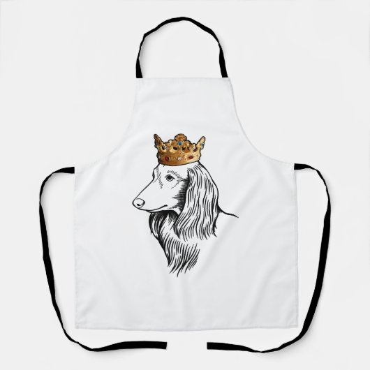 Dachshund Dog Wearing Crown Schort (Voorkant)