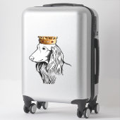 Dachshund Dog Wearing Crown Sticker (Koffer)