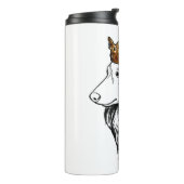 Dachshund Dog Wearing Crown Thermosbeker (Gedraaid links)