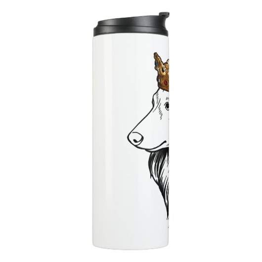 Dachshund Dog Wearing Crown Thermosbeker (Gedraaid links)