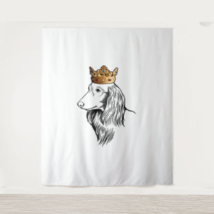 Dachshund Dog Wearing Crown Wandkleed