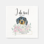 Dachshund Dog Wedding Cocktail Napkins Servet (Voorkant)