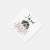 Dachshund Dog Wedding Cocktail Napkins Servet (Hoek)