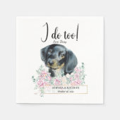 Dachshund Dog Wedding Cocktail Napkins Servet (Voorkant)
