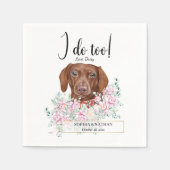 Dachshund Dog Wedding Cocktail Napkins Servet (Voorkant)
