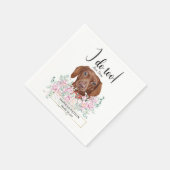 Dachshund Dog Wedding Cocktail Napkins Servet (Hoek)