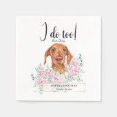 Dachshund Dog Wedding Cocktail Napkins Servet (Voorkant)