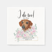 Dachshund Dog Wedding Cocktail Napkins Servet (Voorkant)