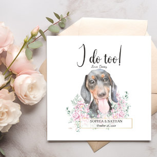 Dachshund Dog Wedding Cocktail Napkins Servet