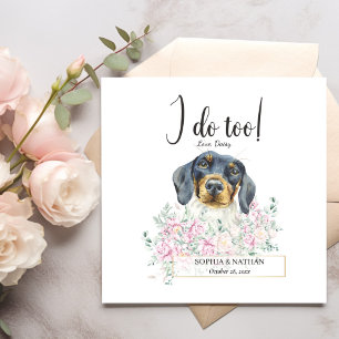 Dachshund Dog Wedding Cocktail Napkins Servet