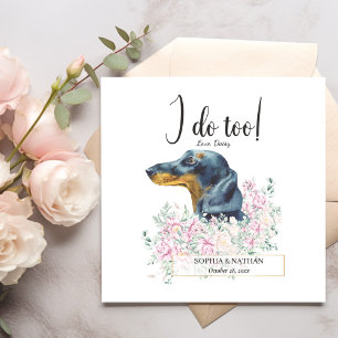 Dachshund Dog Wedding Cocktail Napkins Servet