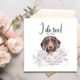 Dachshund Dog Wedding Cocktail Napkins Servet