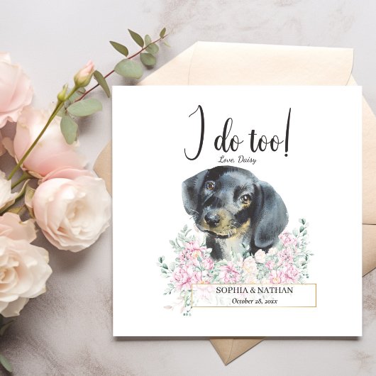 Dachshund Dog Wedding Cocktail Napkins Servet