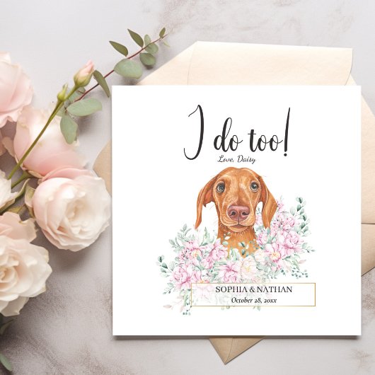 Dachshund Dog Wedding Cocktail Napkins Servet