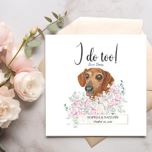 Dachshund Dog Wedding Cocktail Napkins Servet