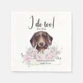 Dachshund Dog Wedding Cocktail Napkins Servet (Voorkant)