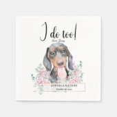 Dachshund Dog Wedding Cocktail Napkins Servet (Voorkant)