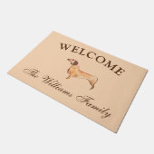 Dachshund Dog Weiner Pets Leuke Moderne Waterverf Deurmat (Schuin)