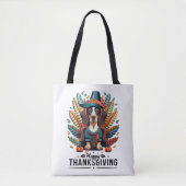 Dachshund Dog Weiner Turkije Kostuum Thanksgiving Tote Bag (Voorkant)