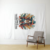 Dachshund Dog Weiner Turkije Kostuum Thanksgiving Wandkleed (In Situ (horizontaal))