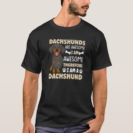 Dachshund Dog Wiener Dog  Outfit T-shirt (Voorkant)
