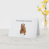 Dachshund Dog Wiener Dogs Lover Thinking of You Kaart (Gele Bloem)