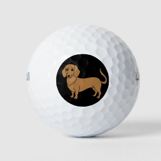 Dachshund Dog Wiener Pet Schattige Puppy Doxie Golfballen (Voorkant)