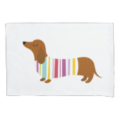 Dachshund Dog - witte kussensloop (Voorkant)