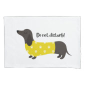 Dachshund Dog - witte kussensloop (Voorkant)