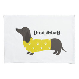 Dachshund Dog - witte kussensloop