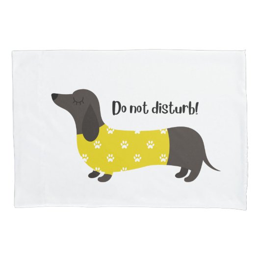 Dachshund Dog - witte kussensloop (Voorkant)