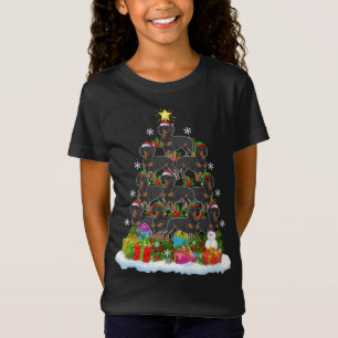 Dachshund Dog Xmas Tree Lighting Santa Dachshund C T-shirt