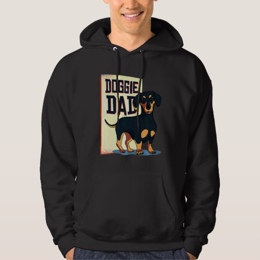 Dachshund Doggie Dad Hoodie (Voorkant)