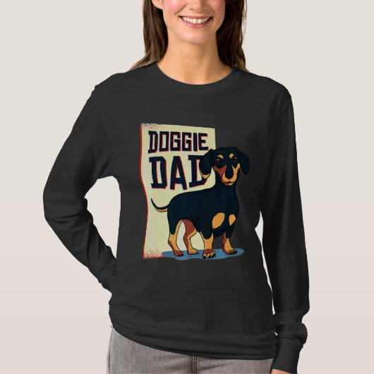 Dachshund Doggie Dad T-shirt (Voorkant)