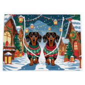 Dachshund Dogs Christmas Snow Holiday Groot Cadeauzakje